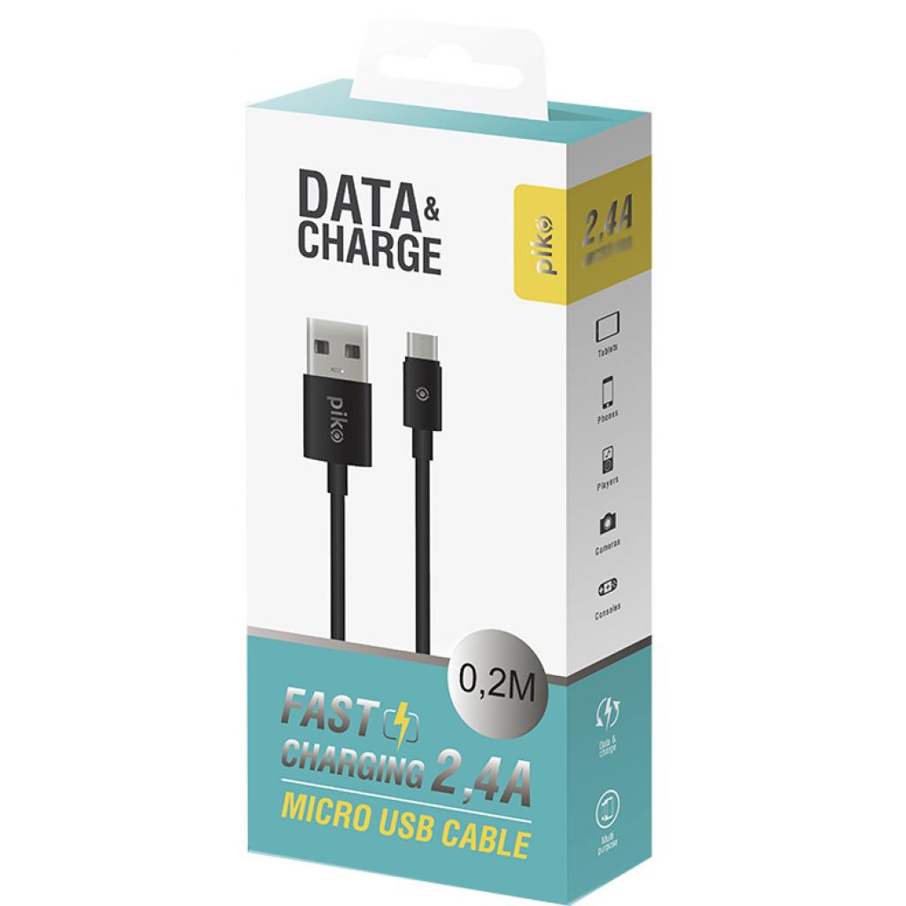 Дата кабель USB 2.0 AM to Micro 5P 0.2m black Piko (1283126493874) - зображення 2