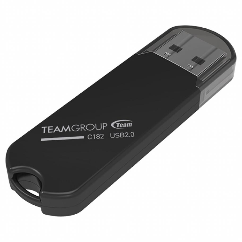 USB флеш накопичувач Team 32GB C182 Black USB 2.0 (TC18232GB01) - изображение 2