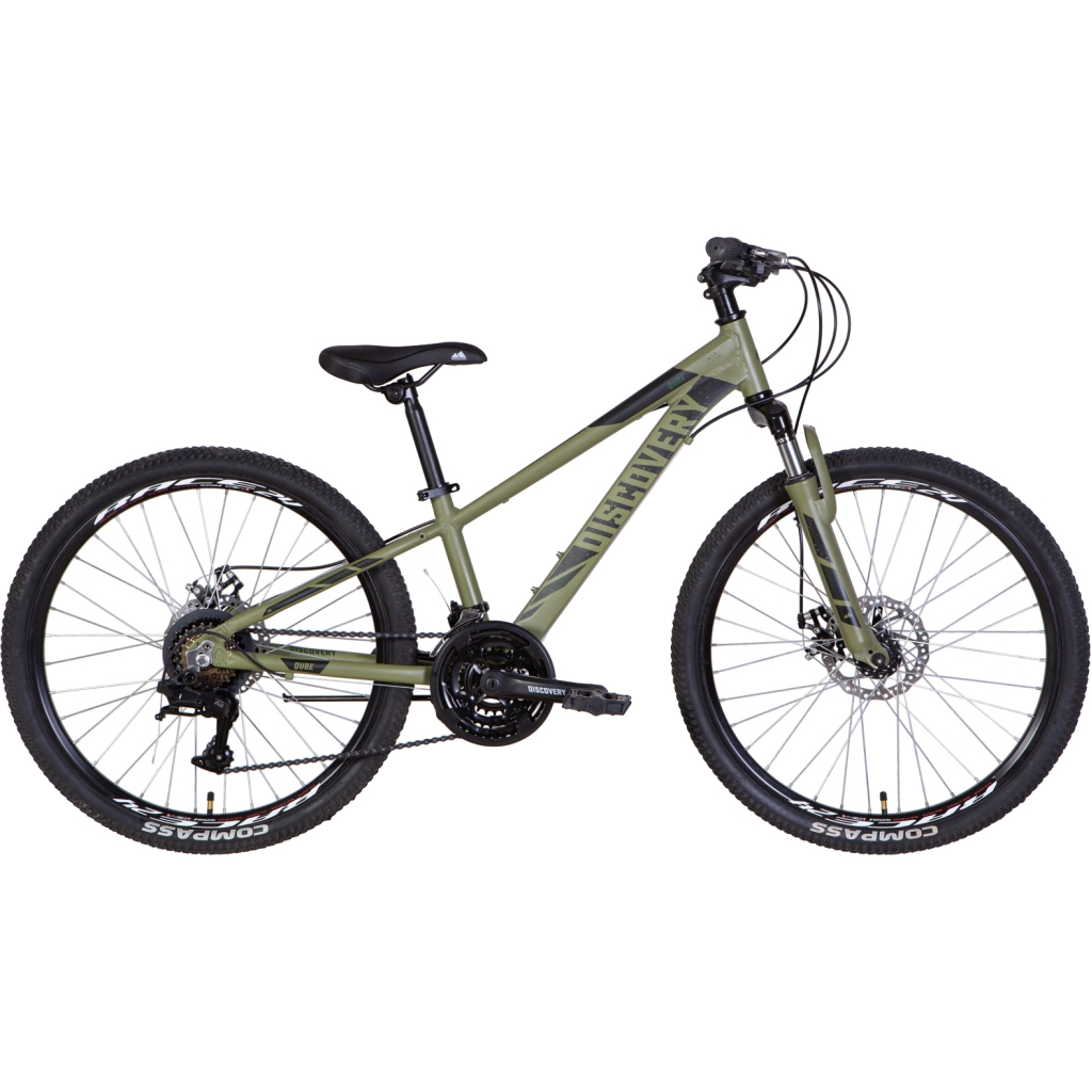 Велосипед Discovery 24" Qube AM DD рама-11,5" 2022 Khaki (OPS-DIS-24-302) - зображення 1