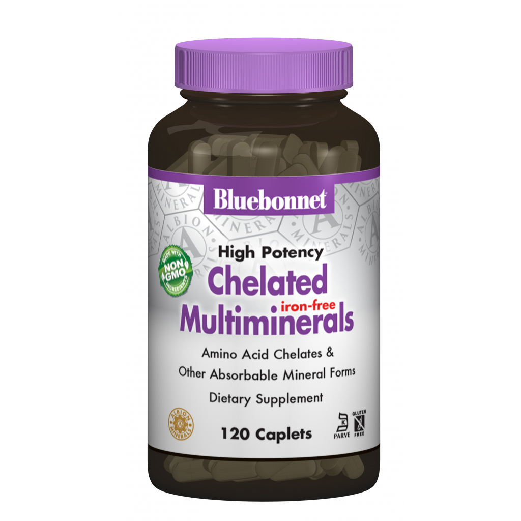 Вітамінно-мінеральний комплекс Bluebonnet Nutrition Взаємодіючі Мінерали без Заліза, Albion, 120 капсул (BLB-00208) - зображення 1