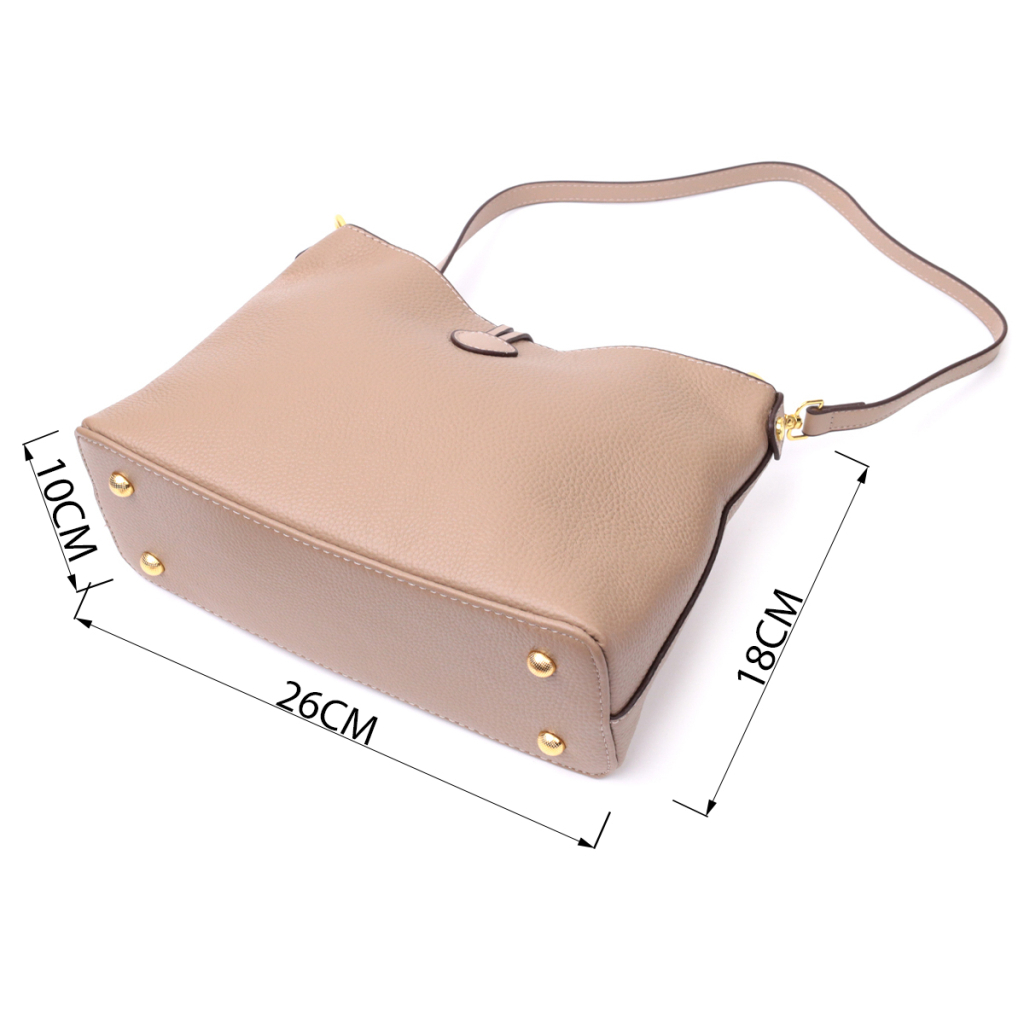 Сумка Vintage З натуральної шкіри Бежева (22320) - зображення 3