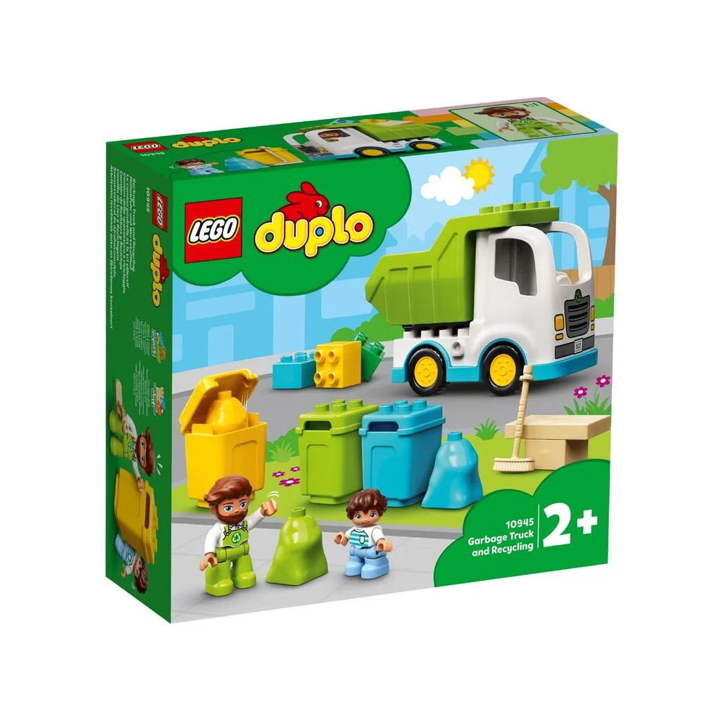 Конструктор LEGO Duplo Сміттєвоз і контейнери для роздільного збору сміття (10945) - зображення 1