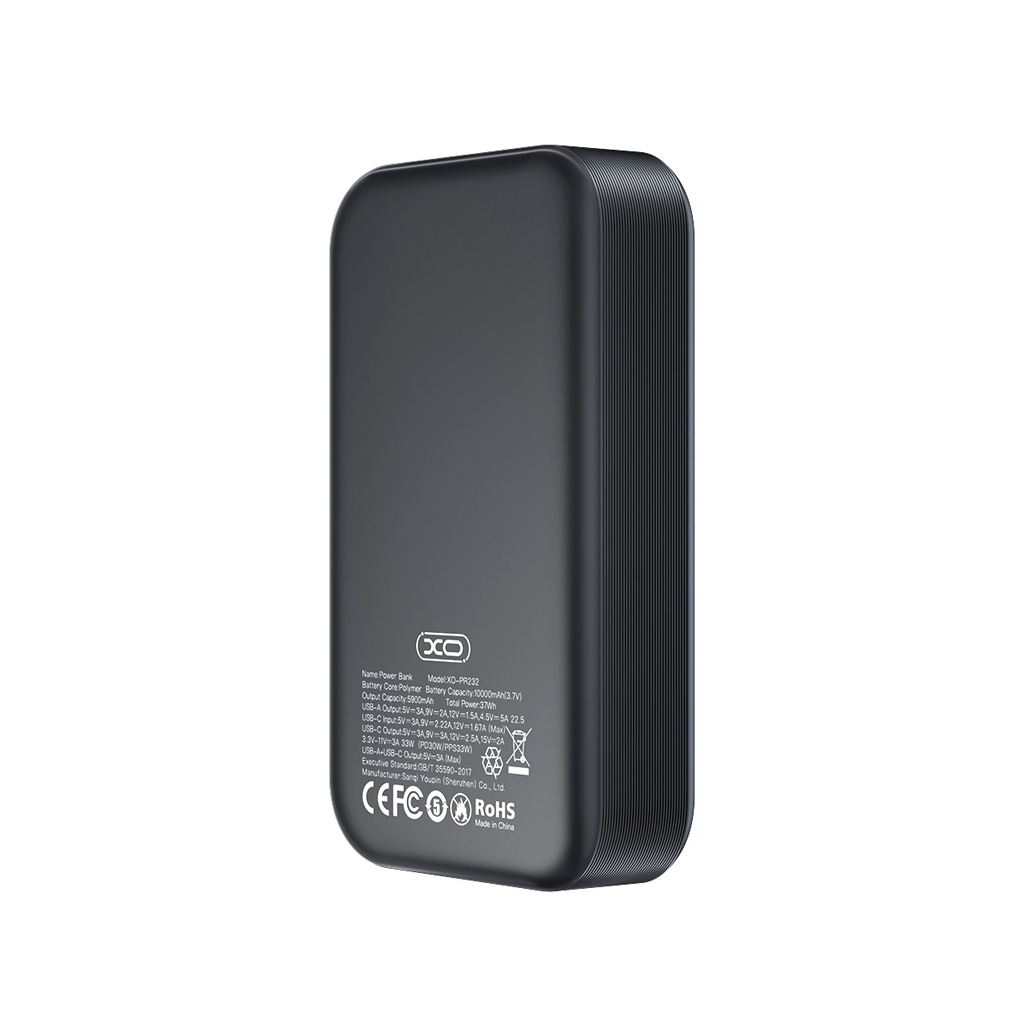 Батарея універсальна XO 10000mAh, PD/30W, QC/22.5W, PPS/33W, black (PR232_Black) - зображення 2