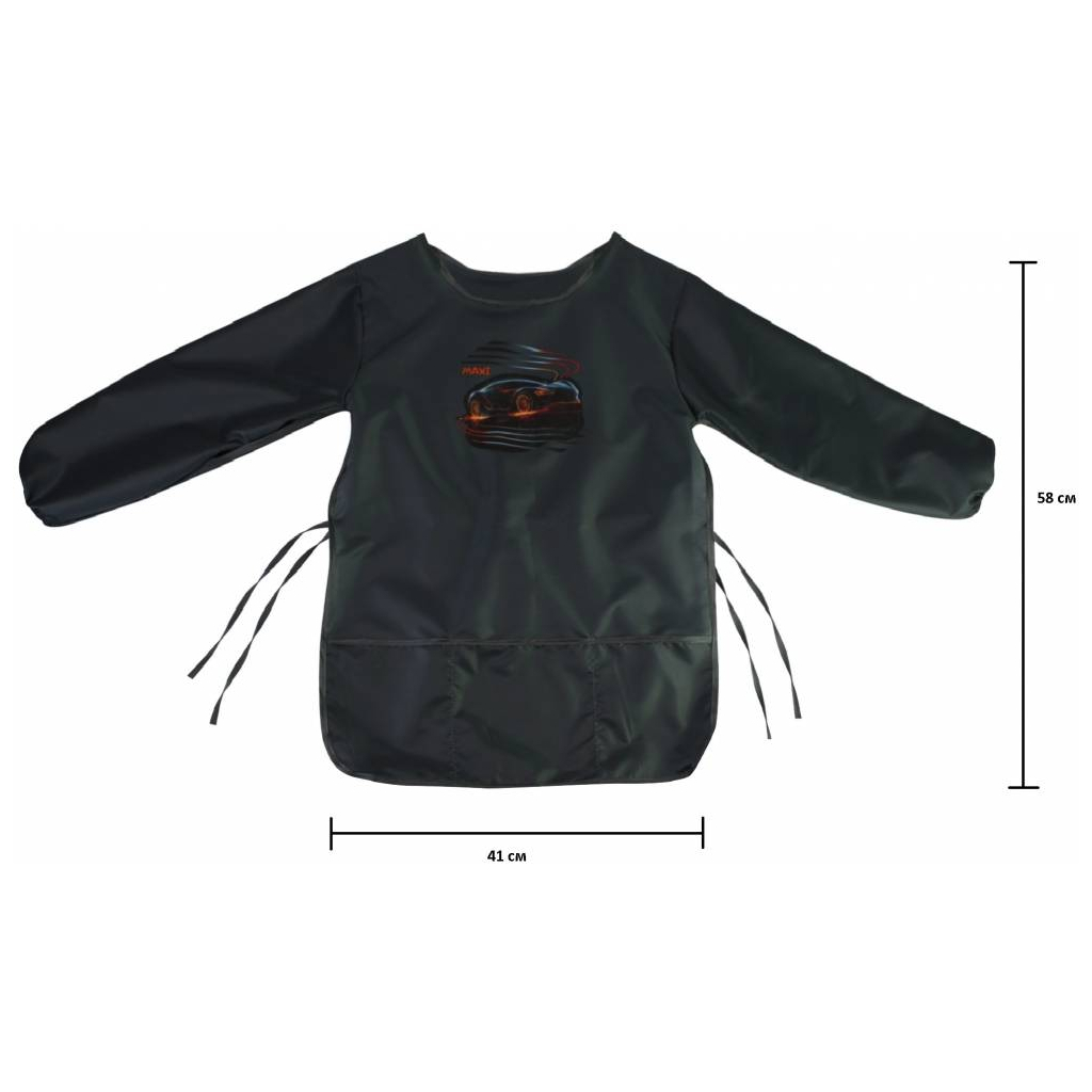 Фартух для творчості Maxi зі спинкою та рукавами, 58*41 см, сір (MX61491-10) - изображение 2