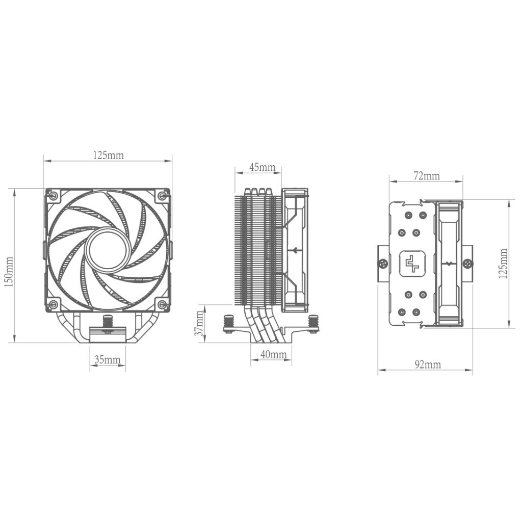 Кулер до процесора Deepcool AG400 LED - зображення 10