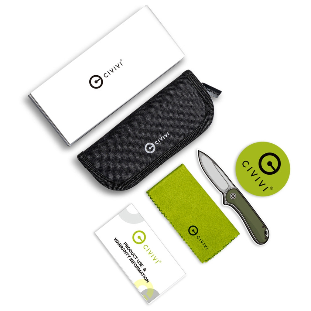 Ніж Civivi Qubit, Green Aluminum, Damascus (C22030E-DS1) - зображення 9