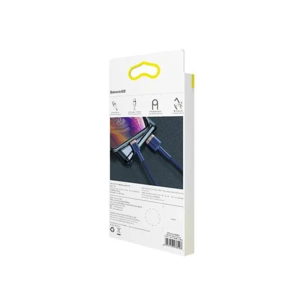 Дата кабель USB 2.0 AM to Lightning 2.0m 1.5A Cafule gold+blue Baseus (CALKLF-CV3) - picture 7