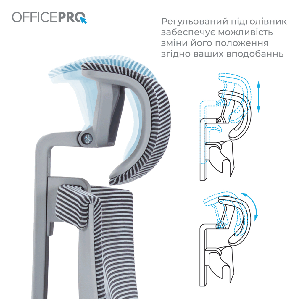 Офісне крісло OfficePro Balance OC620-G-DG-DG (OC620-G-DG-DG) - зображення 6