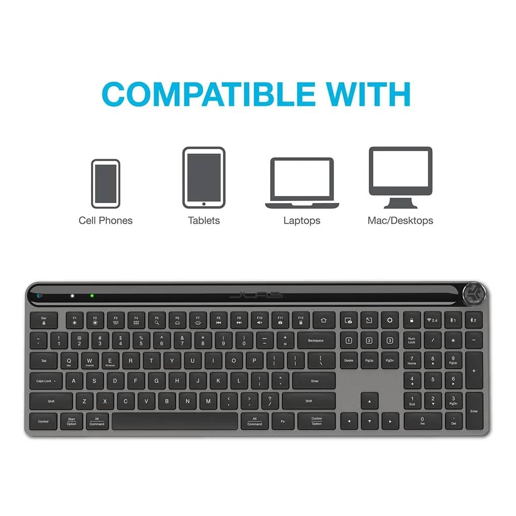 Клавіатура Jlab Epic Bluetooth/Wireless Black (IEUGBKJBUDSKEYRBLK4) - зображення 4