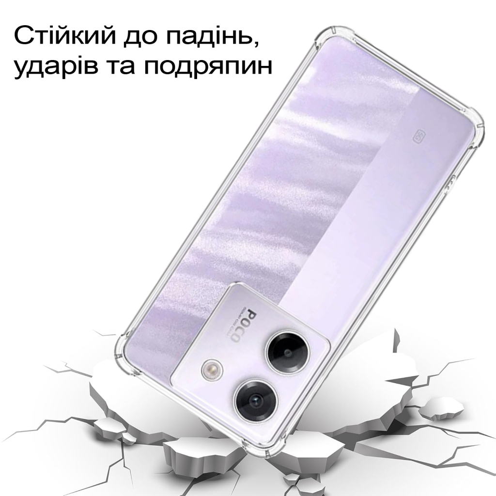 Чохол до мобільного телефона BeCover Anti-Shock Poco M7 Pro 5G Clear (713809) - зображення 3