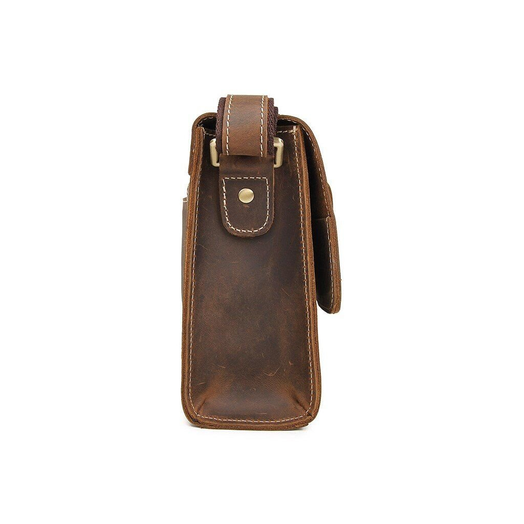 Сумка Vintage Чоловіча у вінтажній шкірі Коричнева (14980) - зображення 7