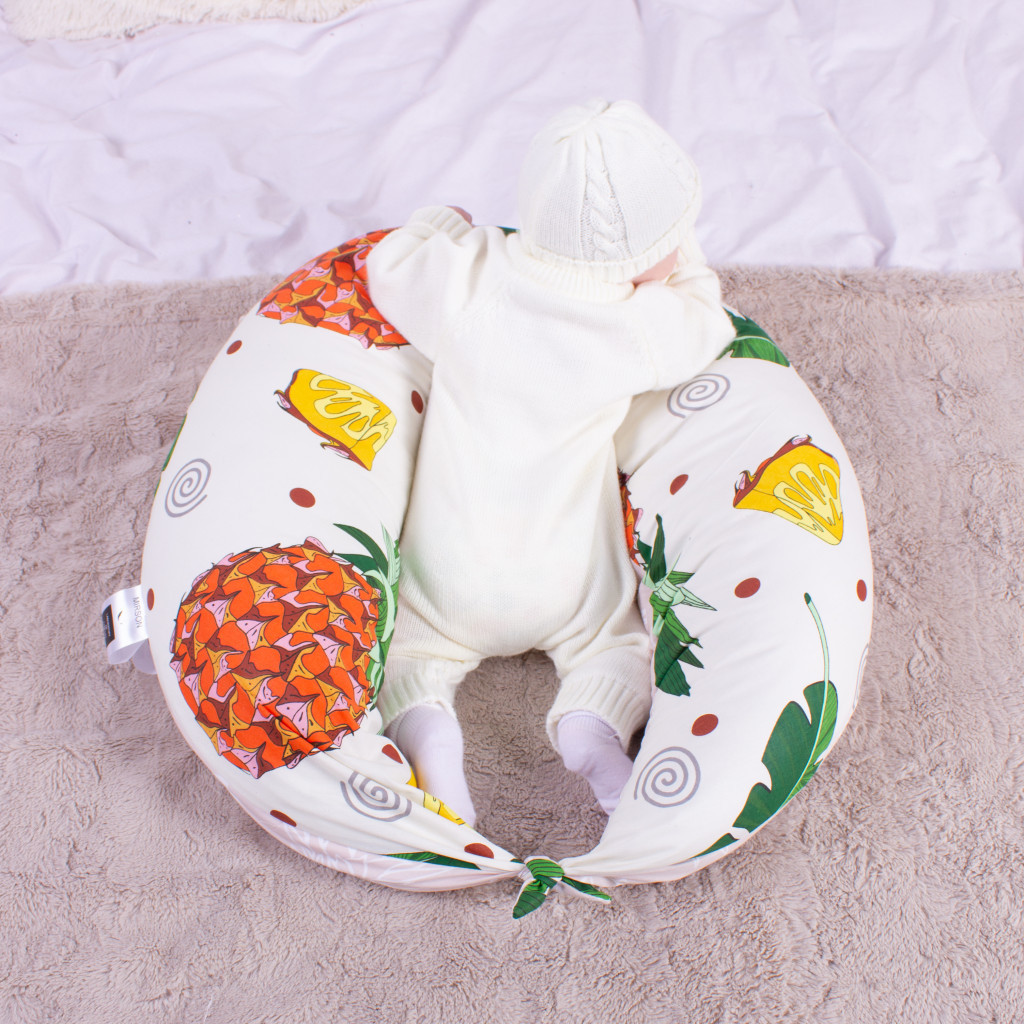 Подушка MirSon для вагітних та годування №8328 Print Line 17-0263 Ananas Бязь 30х170х20 см (2200006200536) - зображення 8