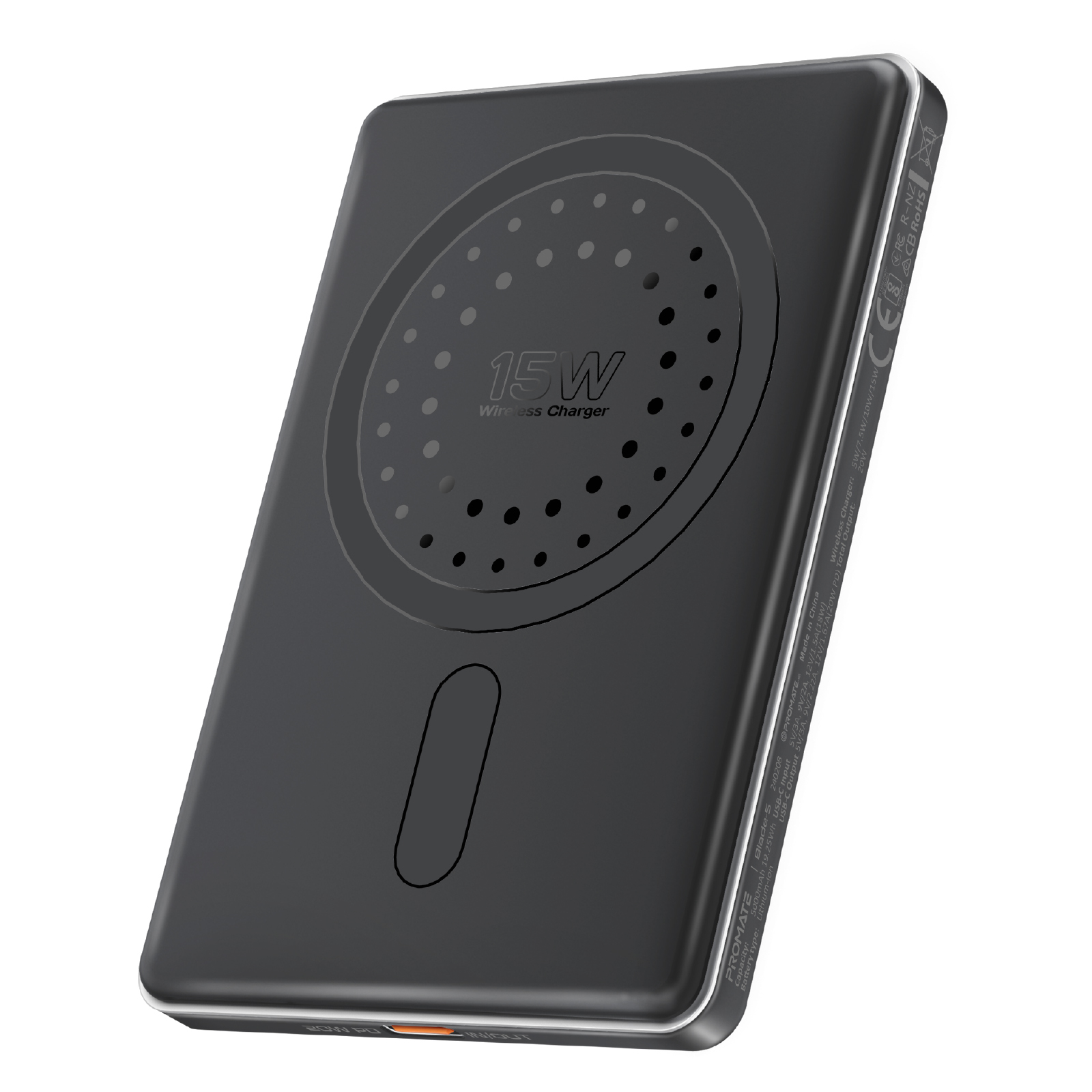 Універсальна мобільна батарея Promate Blade-5 5000mAh 20W Black - изображение 1