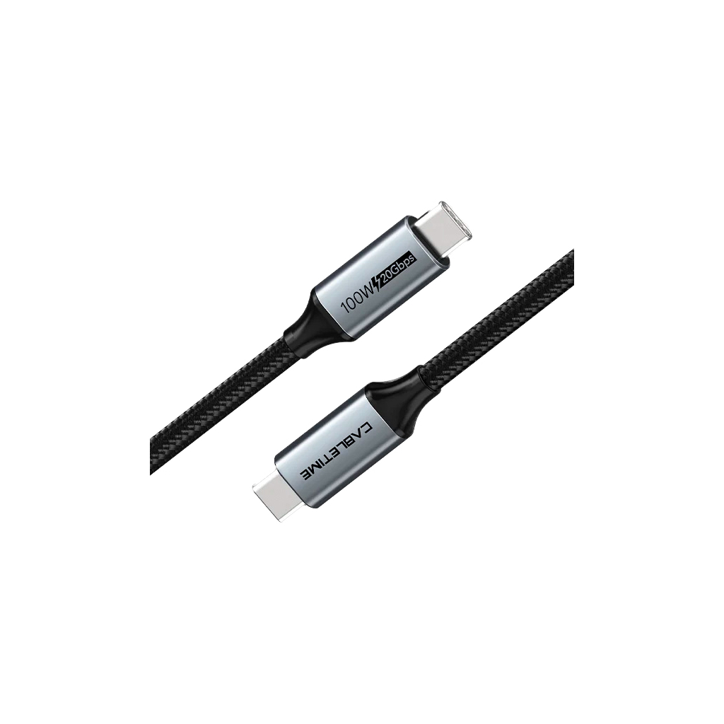 Дата кабель USB-C to USB-C 2.0m 100W USB3.1 20Gbps 4K60Hz Cabletime (CA914234) - зображення 1