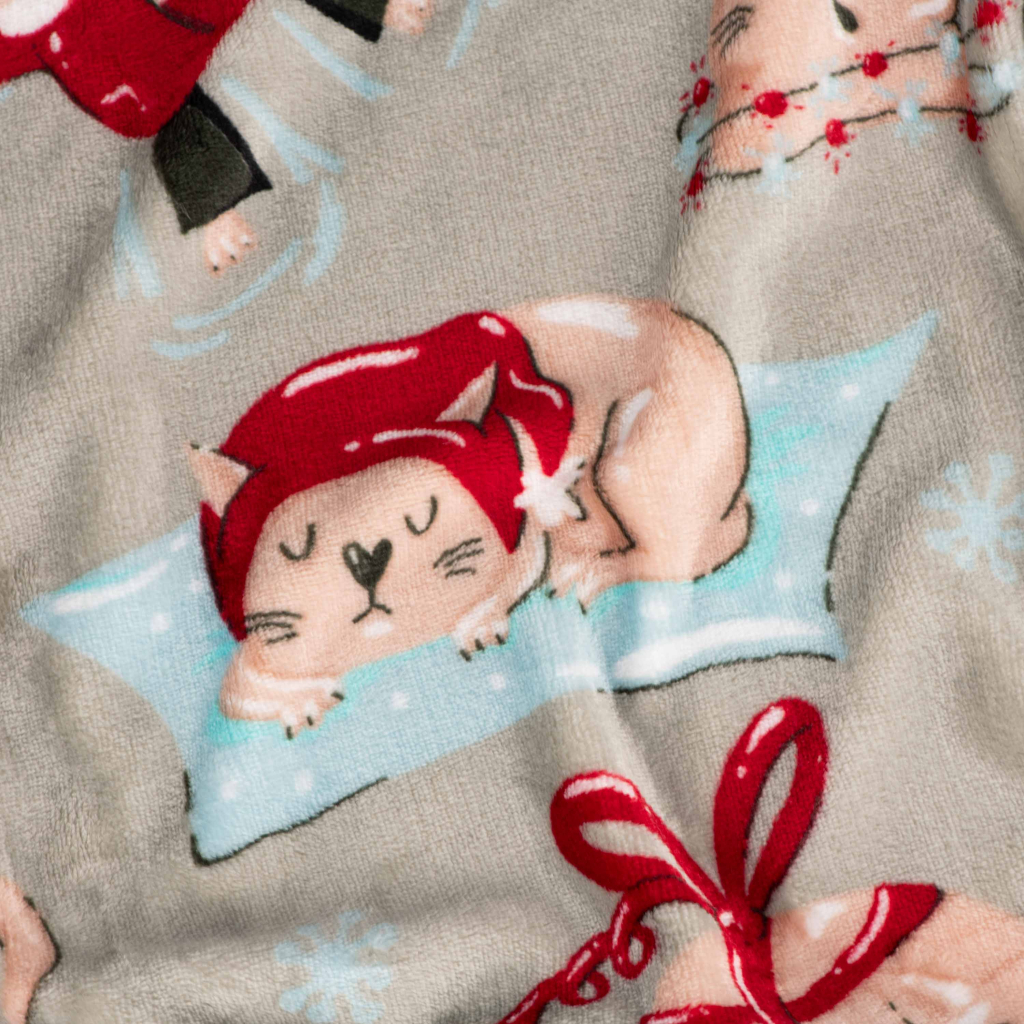 Плед Ardesto Christmas Flannel 160х200см, 100% поліестер, різдвяні котики (ART0120PB) - зображення 8