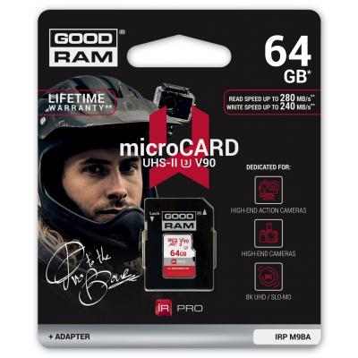 Карта пам'яті Goodram 64GB microSDXC UHS II V90 U3 IRDM PRO (IRP-M9BA-0640R11) - зображення 2
