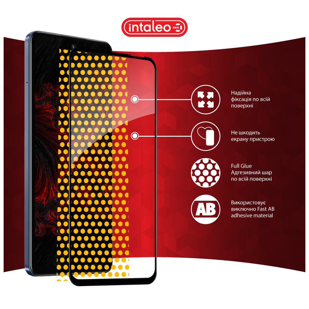 Скло захисне Intaleo Full Glue Infinix Hot 50 5G Black (1283126606939) - зображення 7