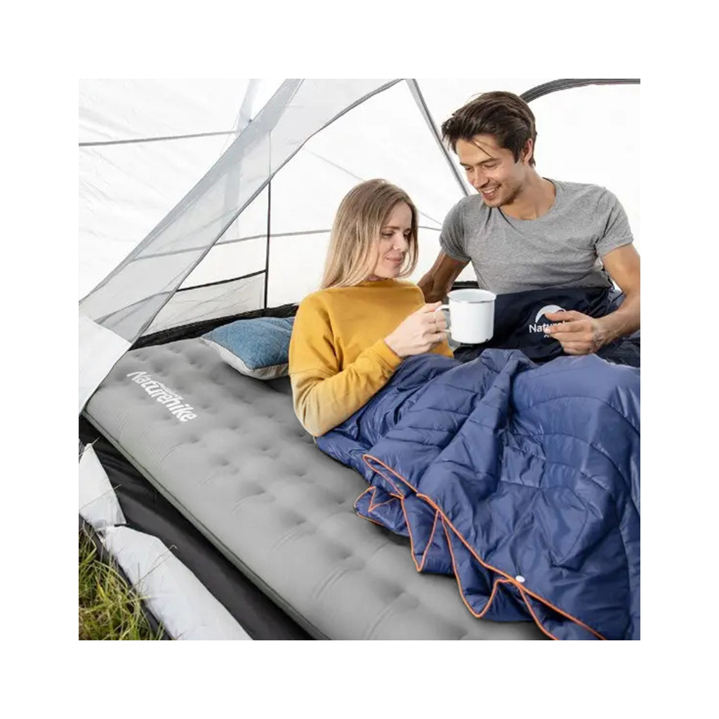 Матрац надувний Naturehike NH19QD010 200 х 140 см Grey (6927595773963) - зображення 5