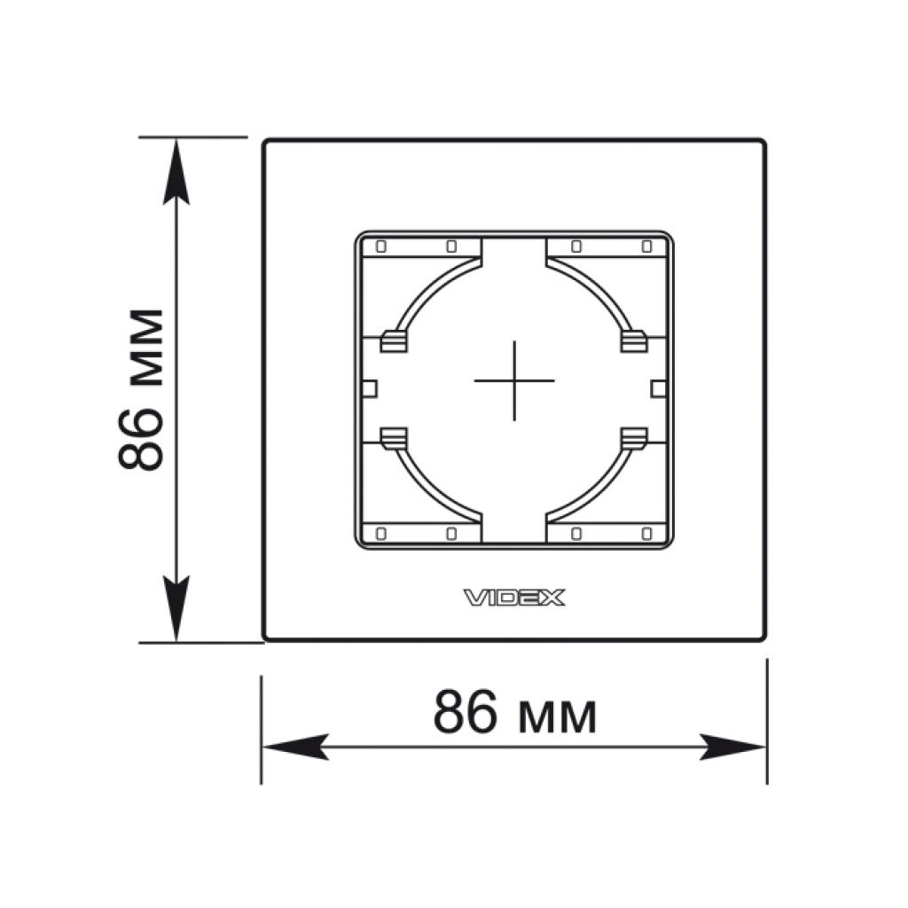 Рамка Videx BINERA мідний алюміній одинарна (VF-BNFRA1H-CP) - изображение 3