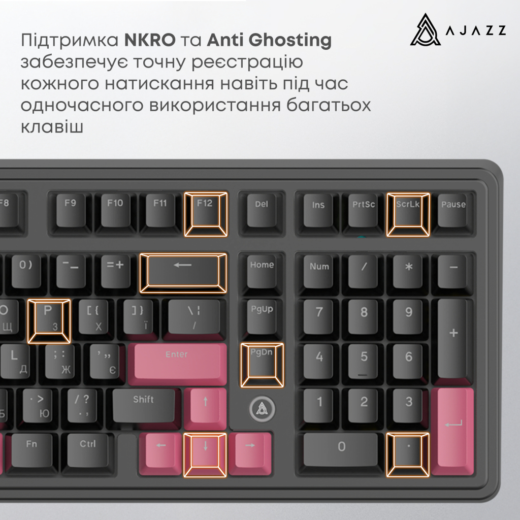 Клавіатура Ajazz AK980 Red Switch USB UA Black (AK980-R-BR) - изображение 11