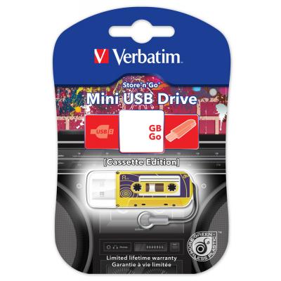 USB флеш накопичувач Verbatim 16GB Mini Cassette Edition Yellow USB 2.0 (49399) - зображення 2
