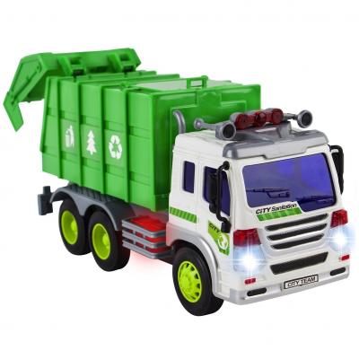 Спецтехніка Junior trucker Мусоровоз со светом и звуком 28 см (33018) - зображення 3