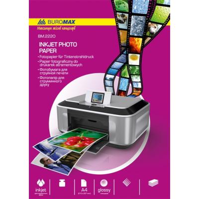 Фотопапір Buromax А4, Glossy, 180 г/м2, 100sheets (BM.2220-4100) - зображення 1