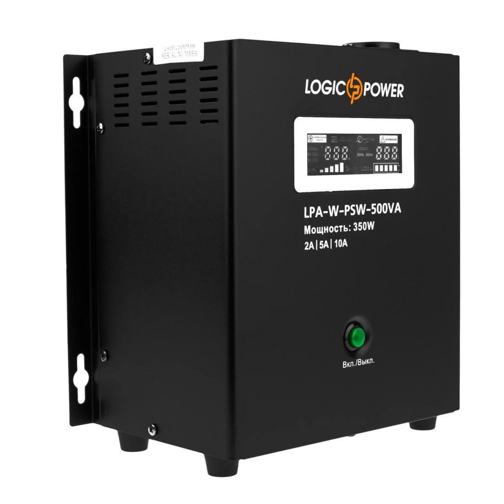 Пристрій безперебійного живлення LogicPower LPA- W - PSW-500VA, 2A/5А/10А (7145) - зображення 4