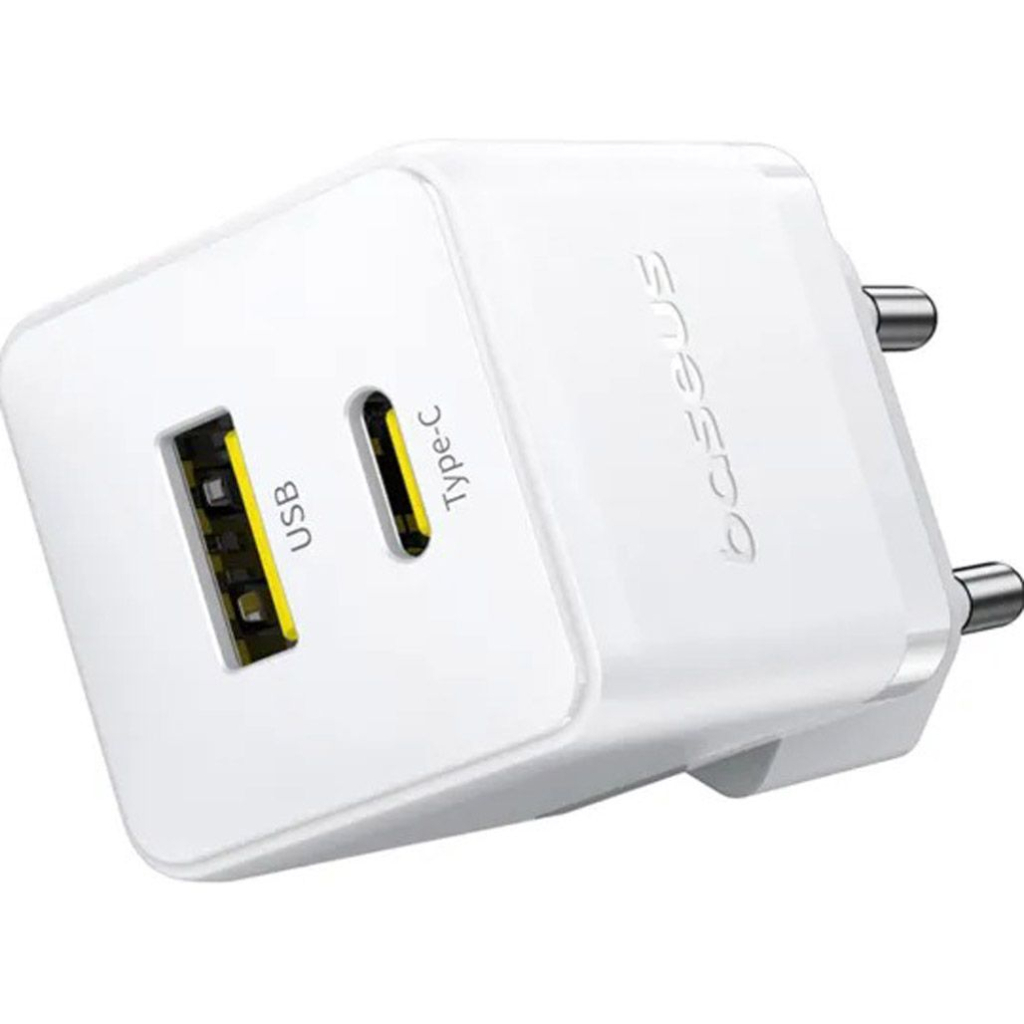 Зарядний пристрій Baseus 1xUSB-C 30W + 1xUSB white (P1011160A213-00) - зображення 6