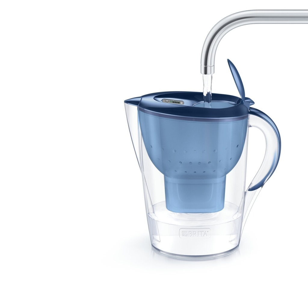 Фільтр-глечик Brita Marella Memo MXPro 2.4л (1.4л води) з фільтр-картриджем, синій (1052799) - зображення 3