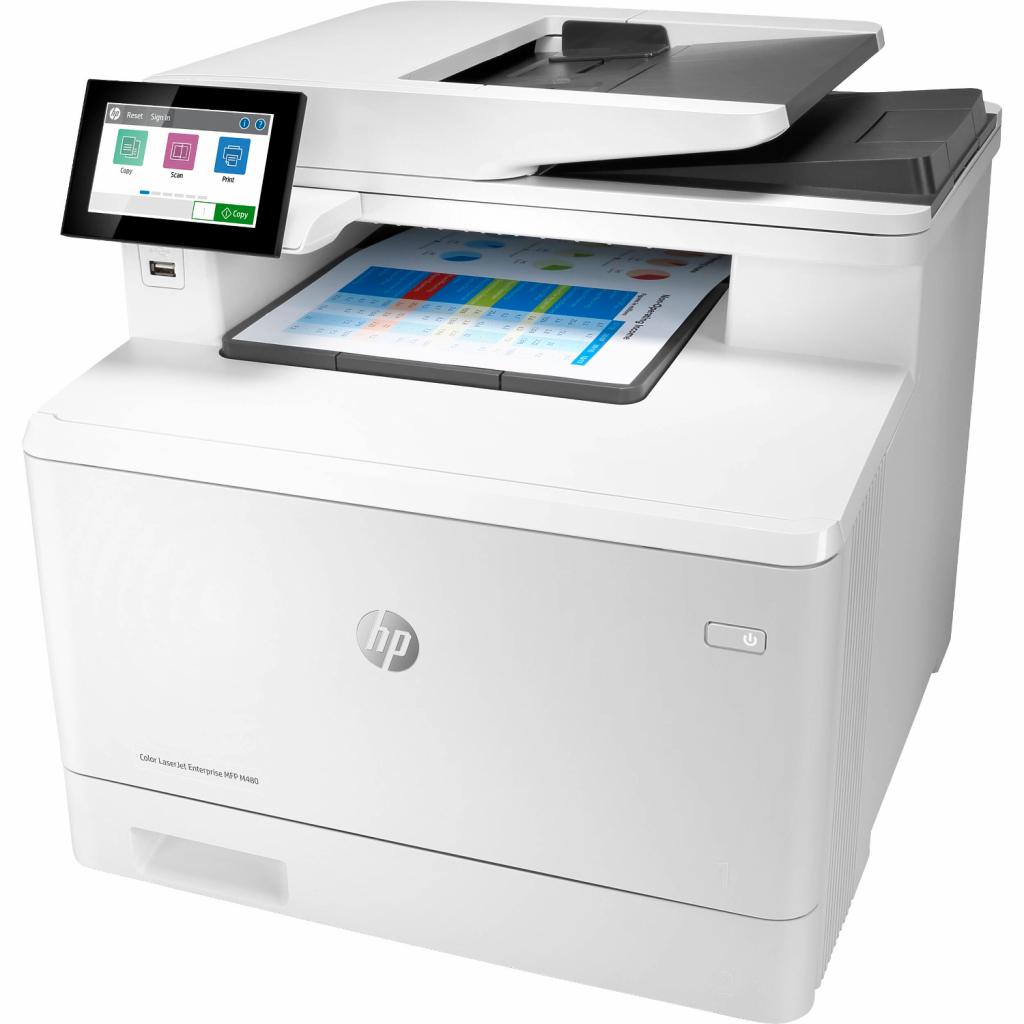 Багатофункціональний пристрій HP Color LJ Enterprise M480f (3QA55A) - изображение 3