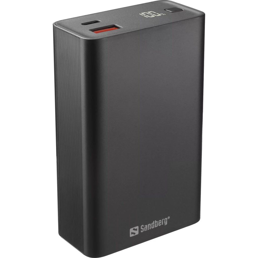 Батарея універсальна Sandberg 20000mAh, PD/65W, QC/3.0, low carrent mode, +cable 100W (420-95) - зображення 2