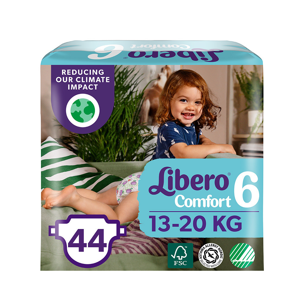 Підгузки Libero Comfort 6 13-20 кг 44 шт (7322541083926) - зображення 1