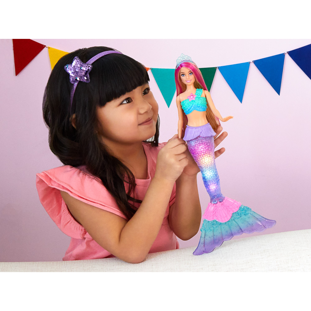Лялька Barbie русалка Сяючий хвостик Дрімтопія (HDJ36) - зображення 2