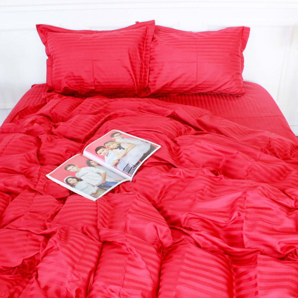 Підковдра MirSon Satin Stripe 30-0018 Red 160х220 см (2200005254646) - зображення 1