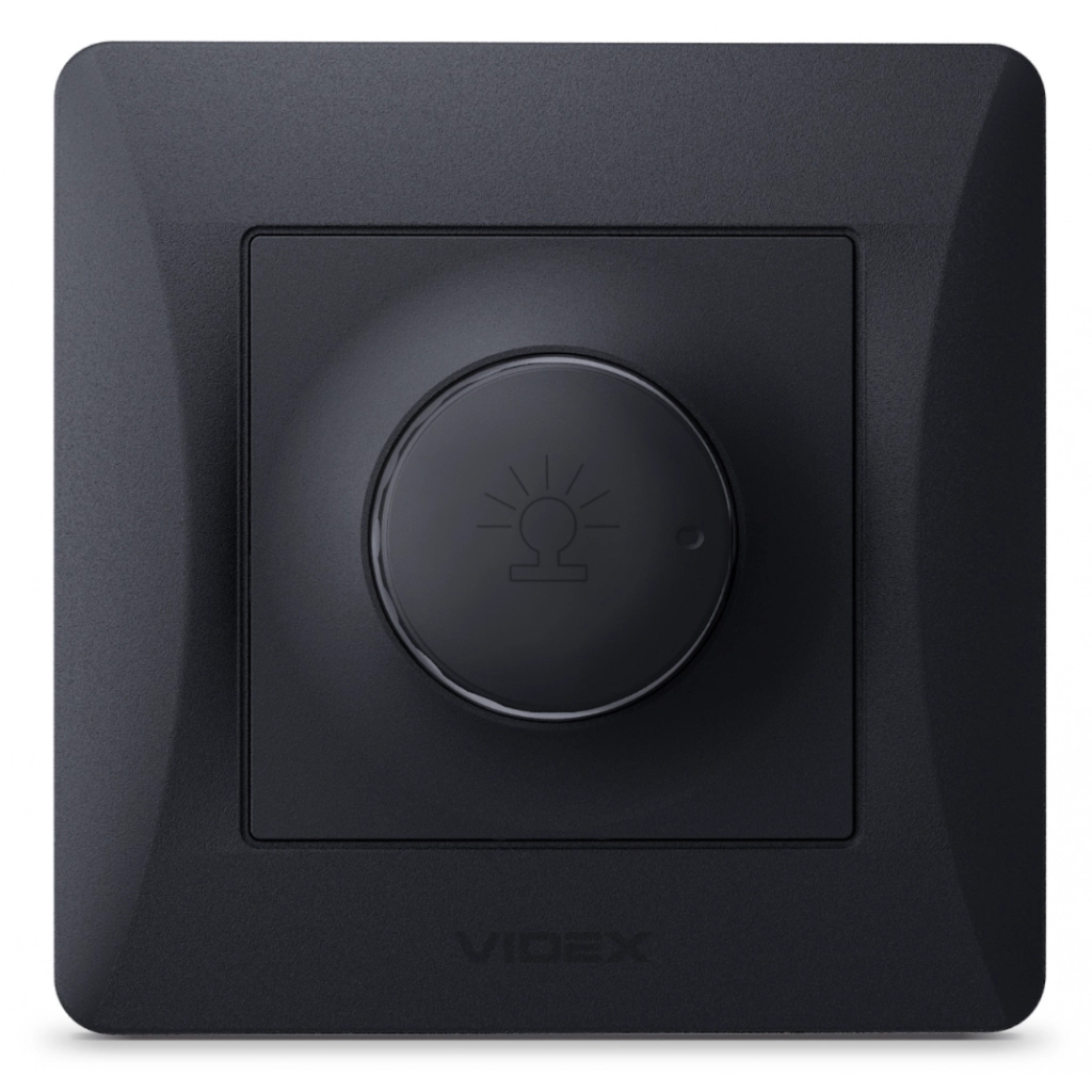 Світлорегулятор Videx BINERA 600Вт чорний граф (VF-BNDM600-BG) - изображение 1