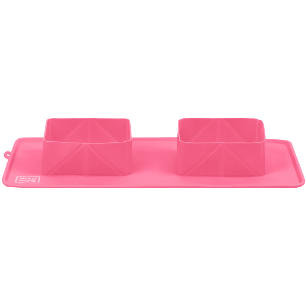 Посуд для собак WAUDOG Silicone Миска складана 385х230х50 мм рожева (50807) - зображення 2
