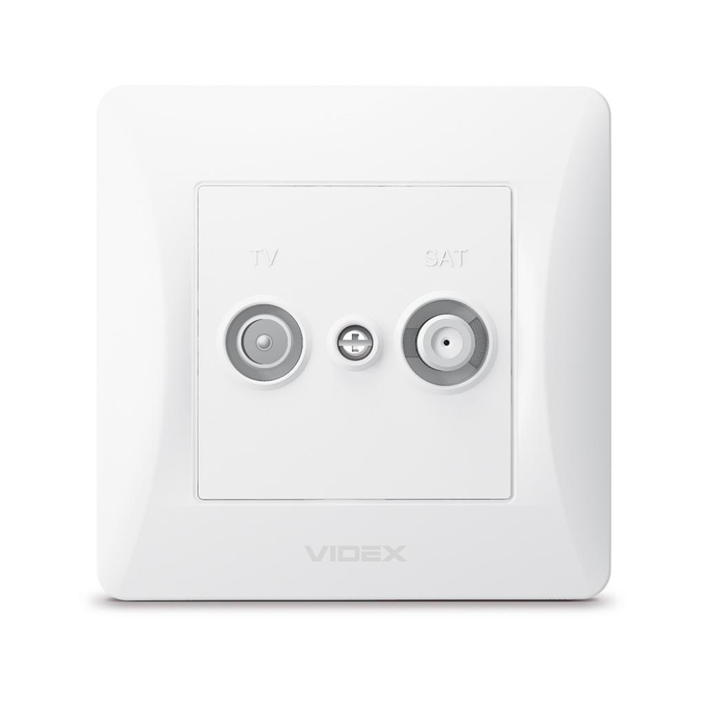 ТВ розетка Videx BINERA TV + SAT кінцева біла (VF-BNSK2TVS) - изображение 2