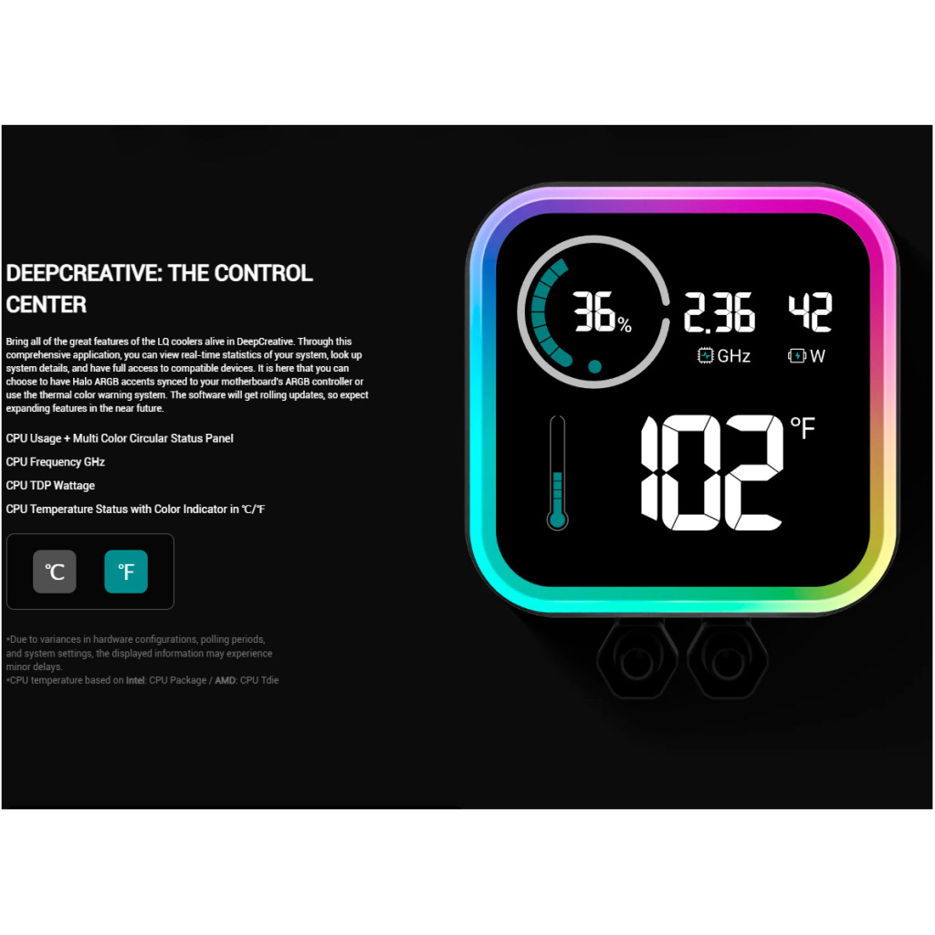 Система рідинного охолодження Deepcool LQ360 Black (R-LQ360-BKLSMW-G-1) - изображение 9