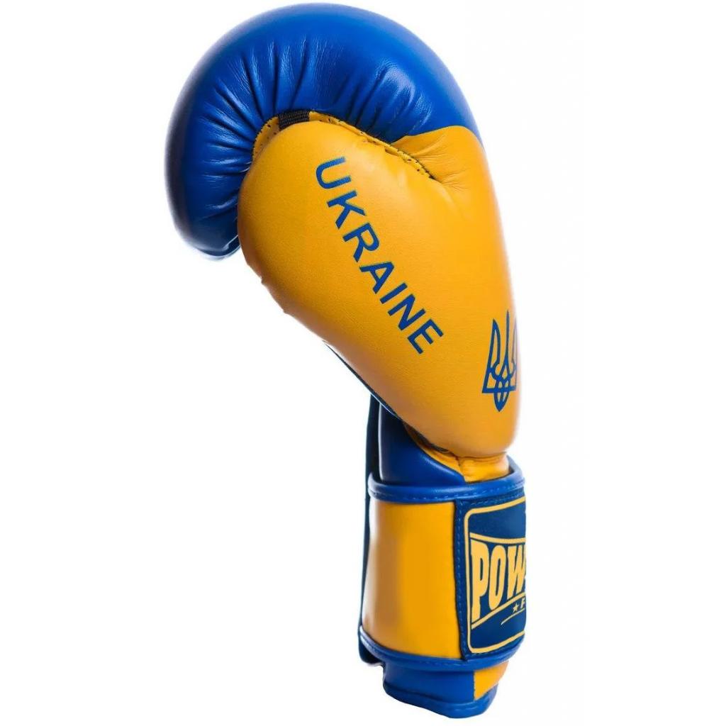 Боксерські рукавички PowerPlay 3021 Ukraine 16oz Blue/Yellow (PP_3021_16oz_Blue-Yellow) - зображення 2