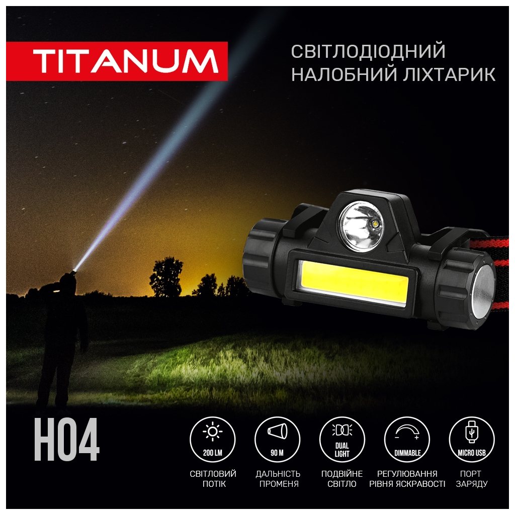 Ліхтар TITANUM 200Lm 6500K (TLF-H04) - зображення 3