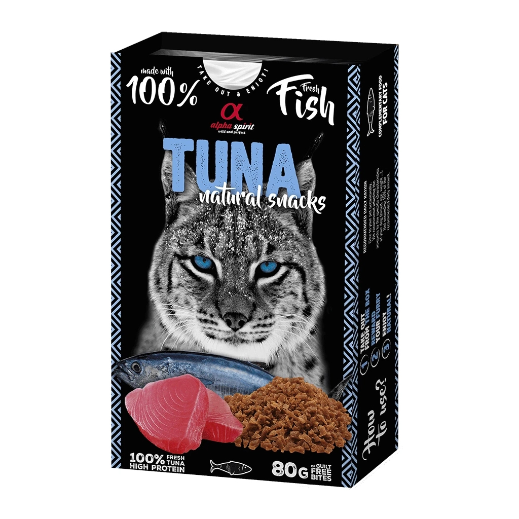 Ласощі для котів Alpha Spirit Cat Tuna Natural Snacks з тунцем 80 г (8436586311803) - зображення 1