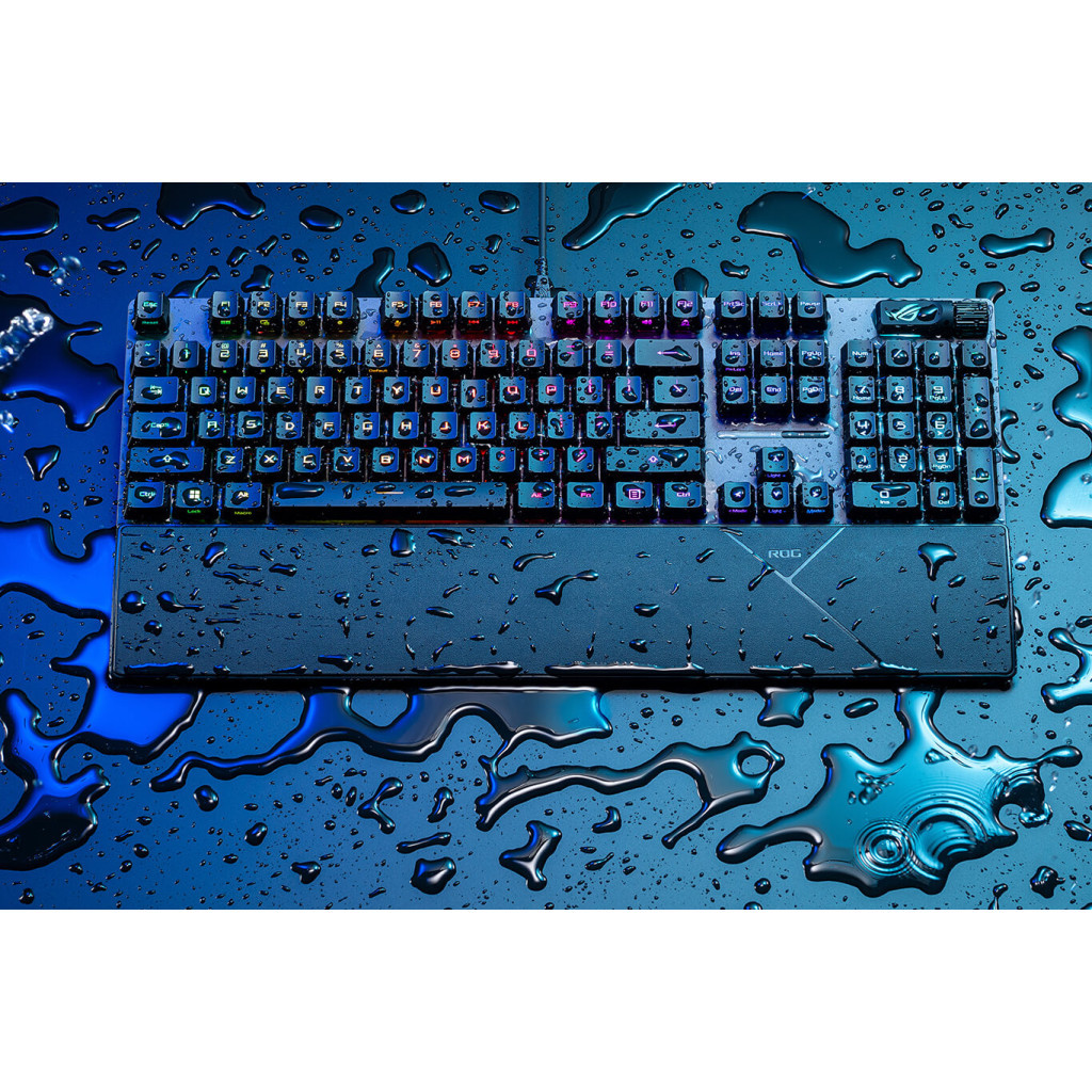 Клавіатура ASUS ROG Strix Scope II RX Red ABS UA USB Black (90MP0350-BKMA00) - зображення 3