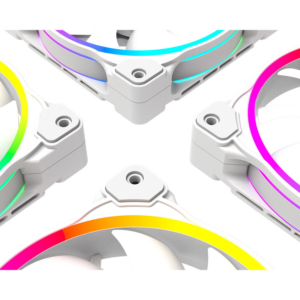 Кулер до корпусу ID-Cooling ZF-12025-ARGB-TRIO-SNOW - зображення 5