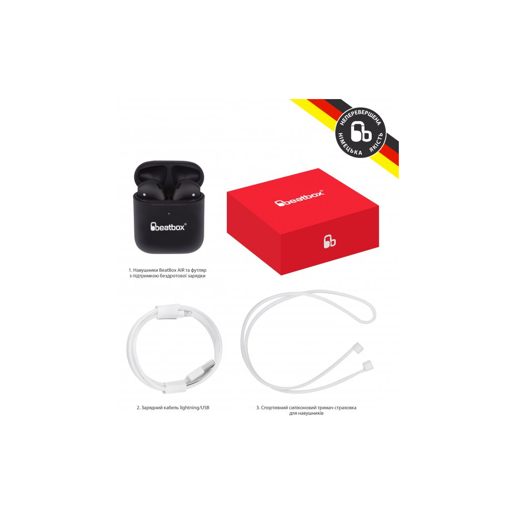 Навушники BeatBox PODS AIR 2 Wireless Charging Black (bbpair2wcb) - зображення 2