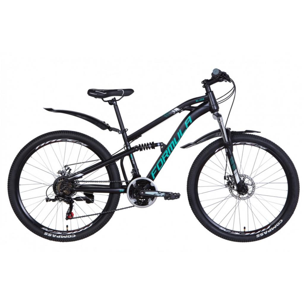 Велосипед Formula 26" BLAZE AM2 DD рама-15" 2021 Black/Turquoise (OPS-FR-26-458) - зображення 1