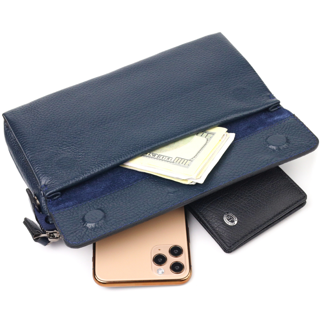 Сумка Canpellini З натуральної шкіри Синя (21550) - зображення 8