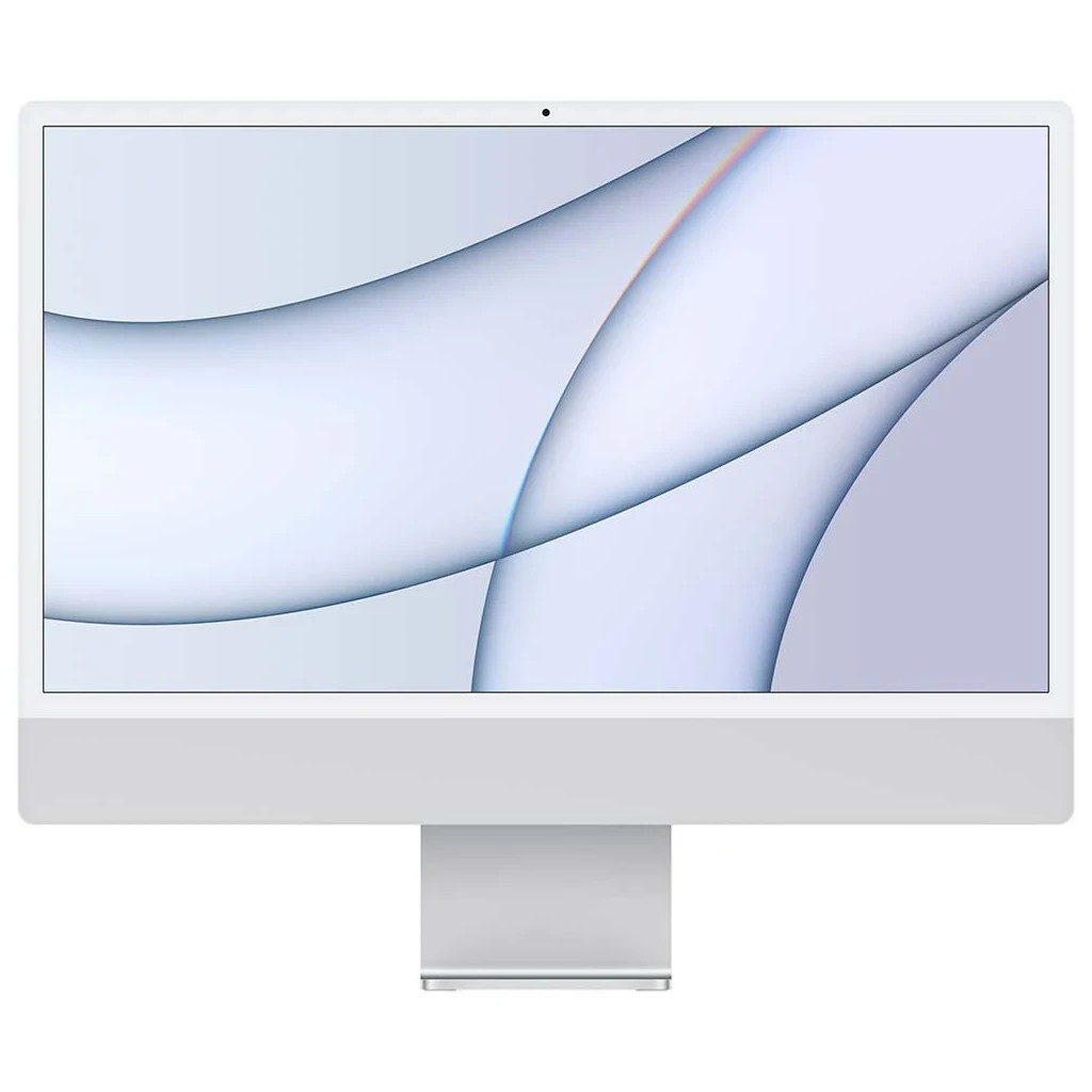 Комп'ютер Apple A2438 24" iMac Retina 4.5K / Apple M1 with 8-core GPU, 256SSD, Silver (MGPC3UA/A) - зображення 1