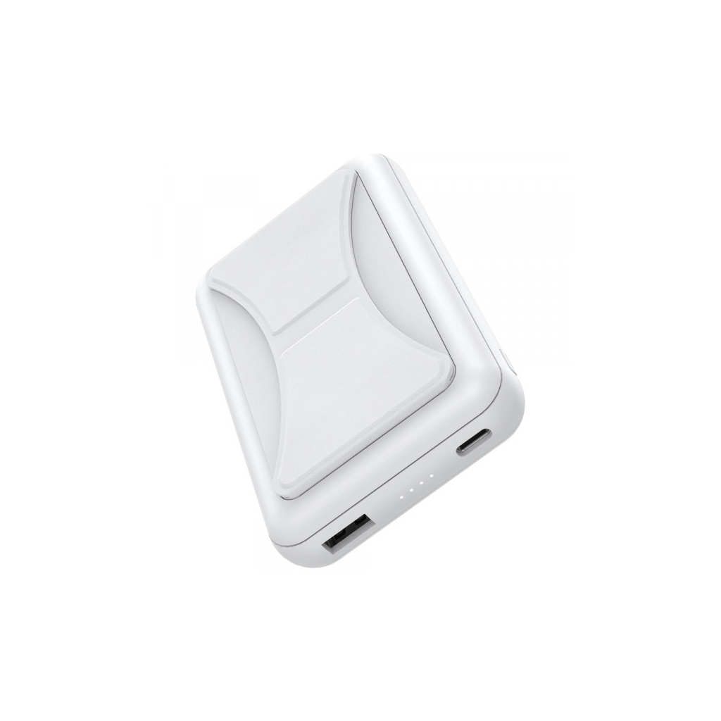 Батарея універсальна Choetech Magnetic Wireless 10000mAh 20W, PD,QC/3.0, USB-A, USB-C, White (B663-ACWH) - зображення 3