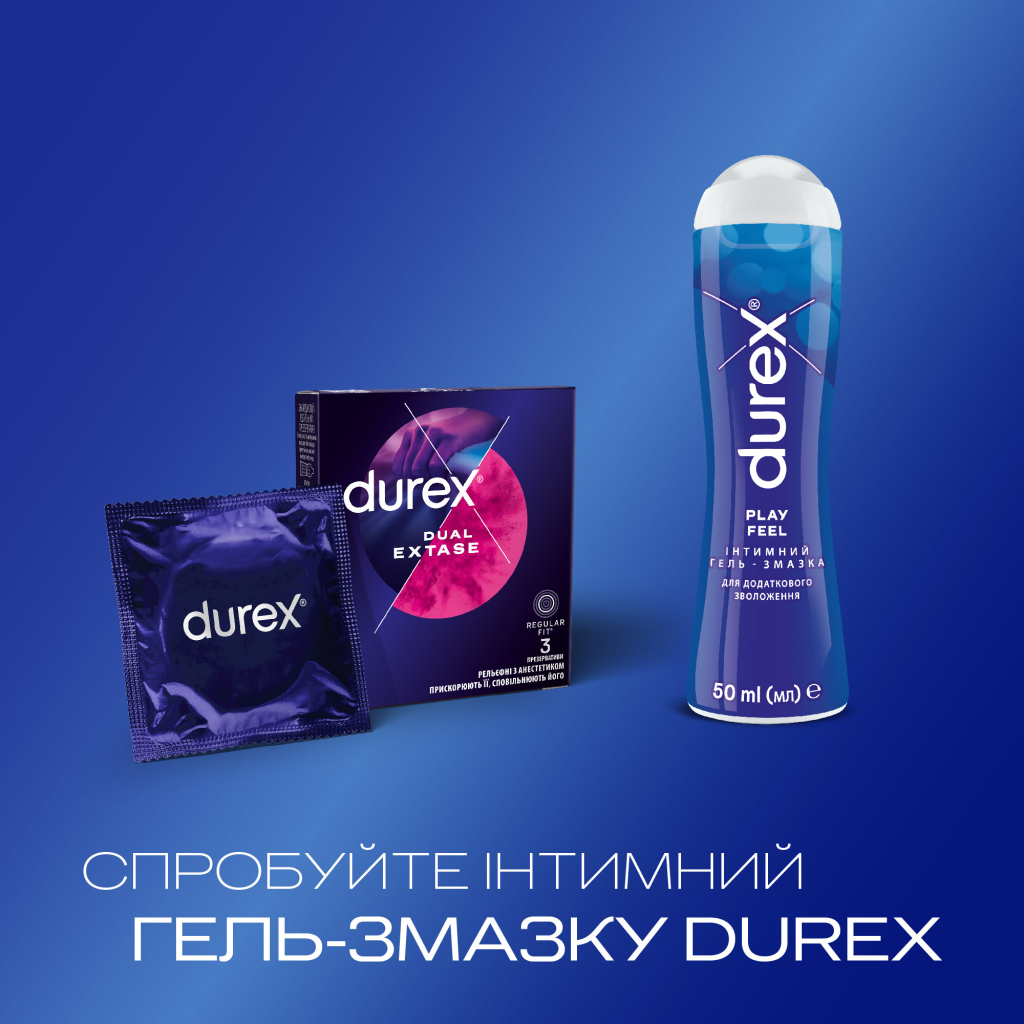 Презервативи Durex Dual Extase рельєфні з анестетиком 3 шт. (5052197053401) - изображение 5